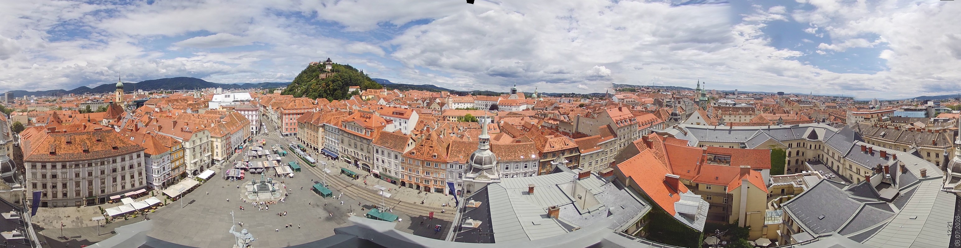 Archiv Foto Webcam Grazer Rathaus
