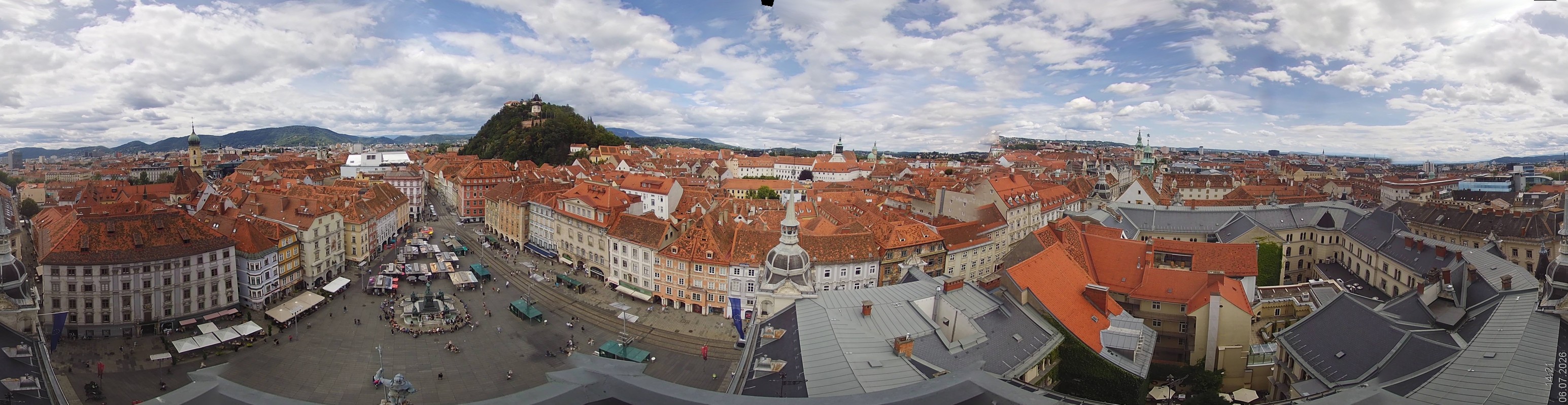 Archiv Foto Webcam Grazer Rathaus