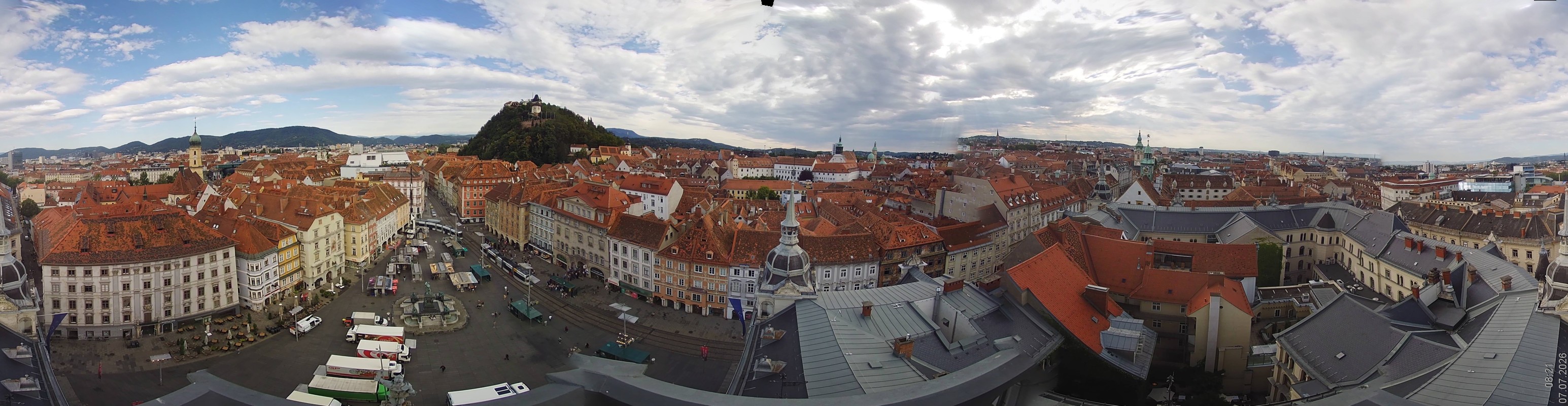 Archiv Foto Webcam Grazer Rathaus