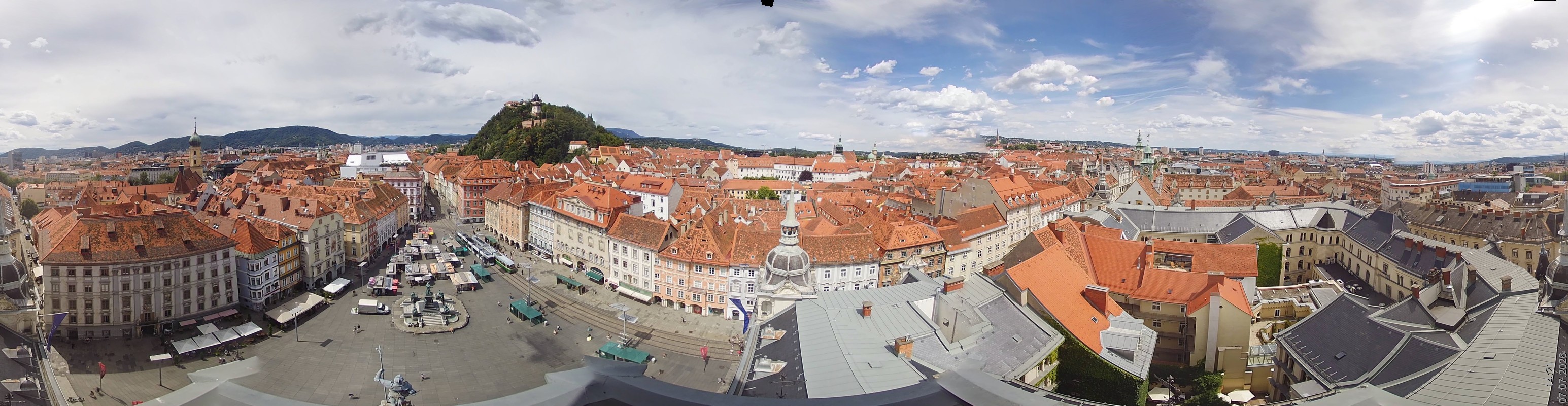 Archiv Foto Webcam Grazer Rathaus