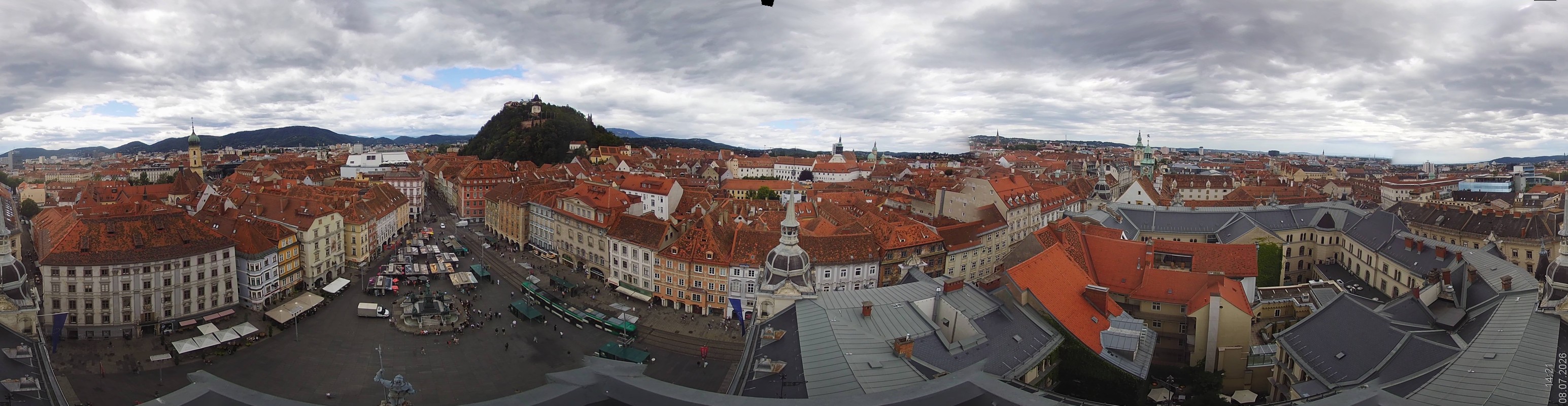 Archiv Foto Webcam Grazer Rathaus