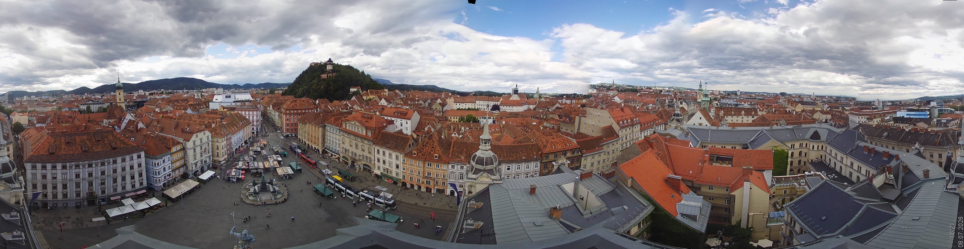 Archiv Foto Webcam Grazer Rathaus