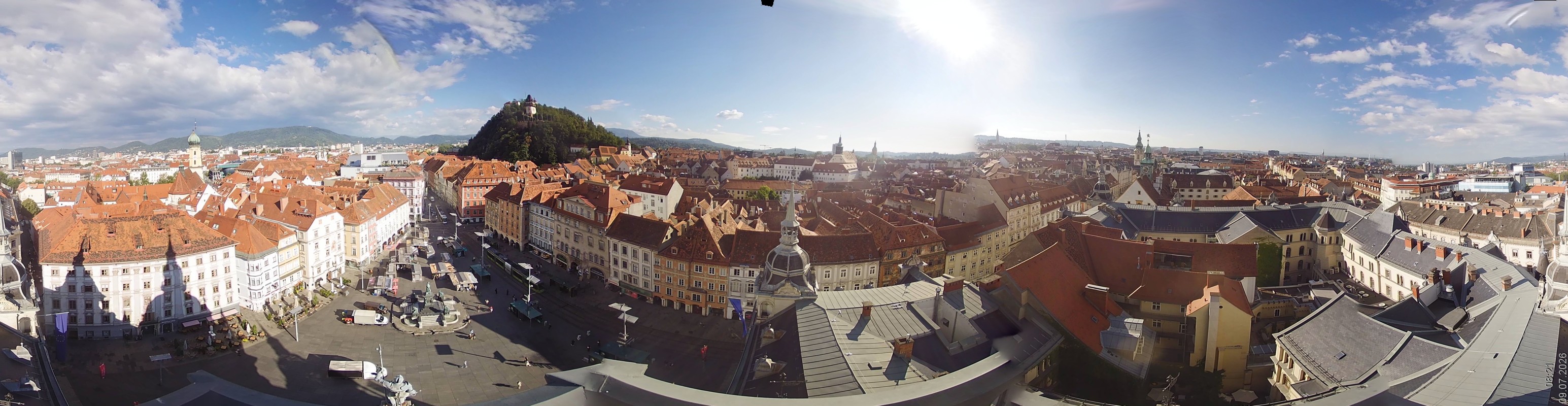 Archiv Foto Webcam Grazer Rathaus