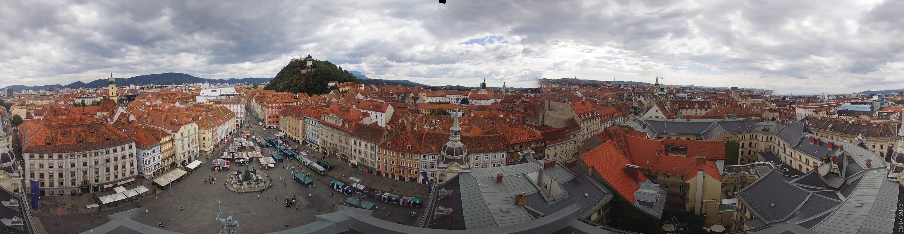 Archiv Foto Webcam Grazer Rathaus