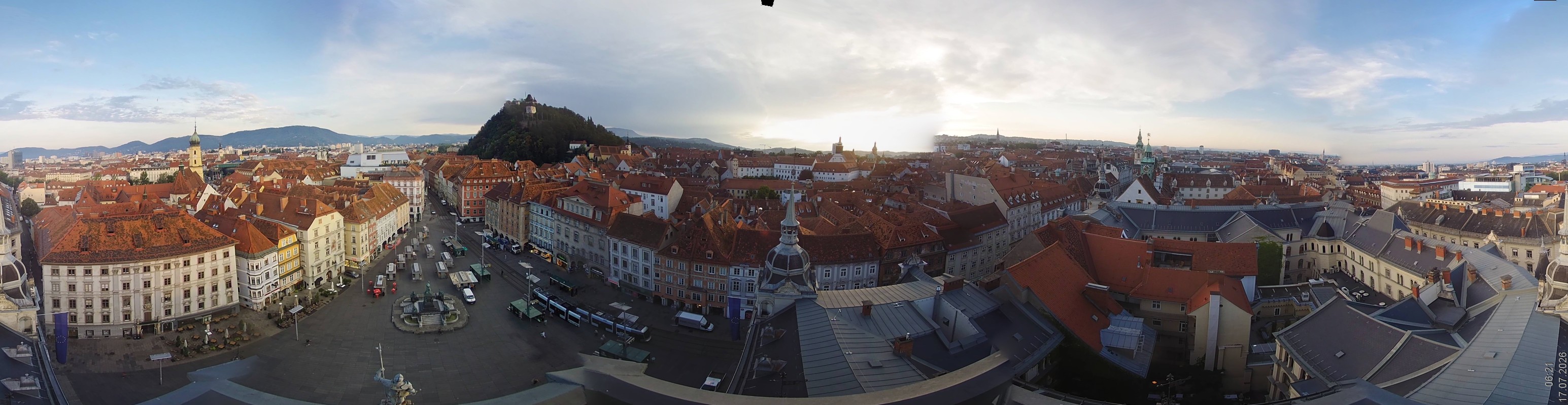 Archiv Foto Webcam Grazer Rathaus