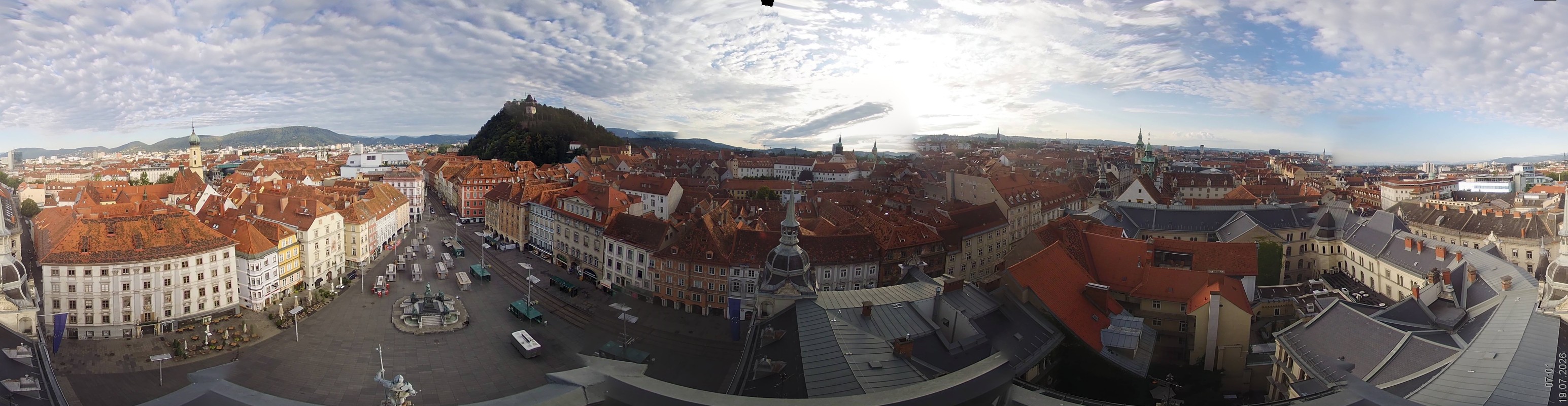 Archiv Foto Webcam Grazer Rathaus