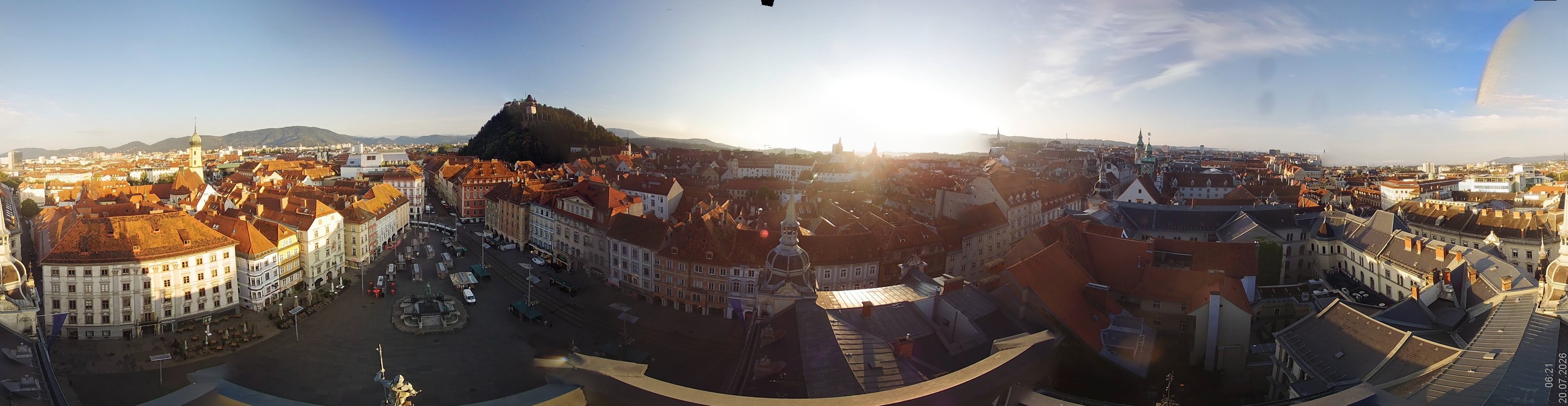 Archiv Foto Webcam Grazer Rathaus