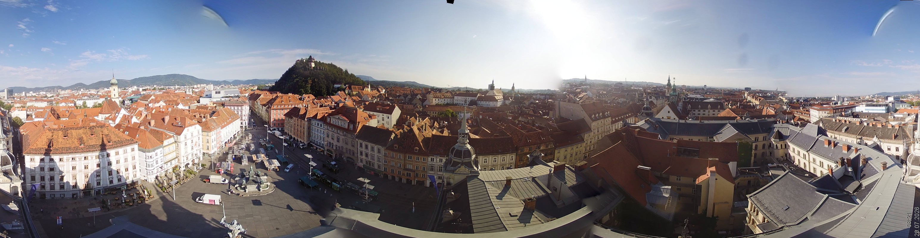 Archiv Foto Webcam Grazer Rathaus