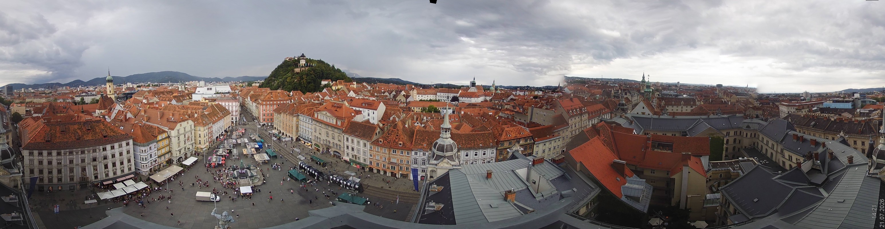 Archiv Foto Webcam Grazer Rathaus