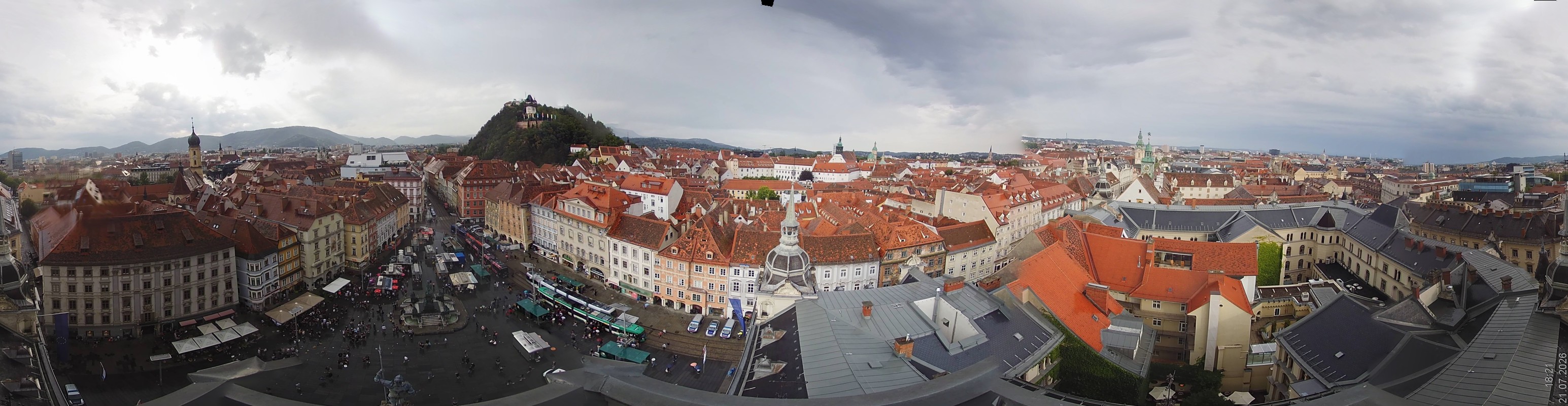 Archiv Foto Webcam Grazer Rathaus