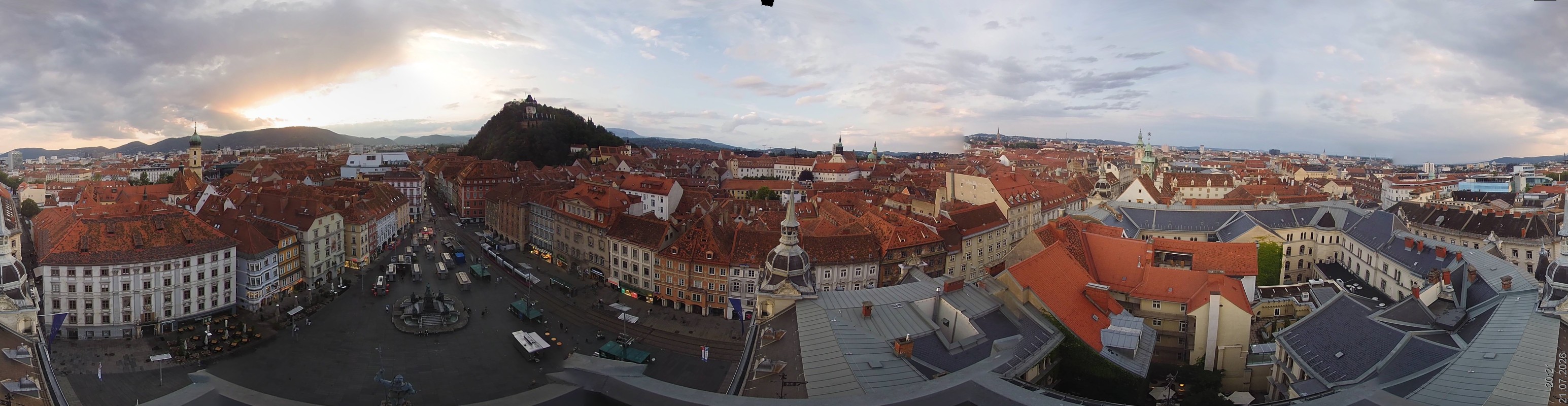 Archiv Foto Webcam Grazer Rathaus