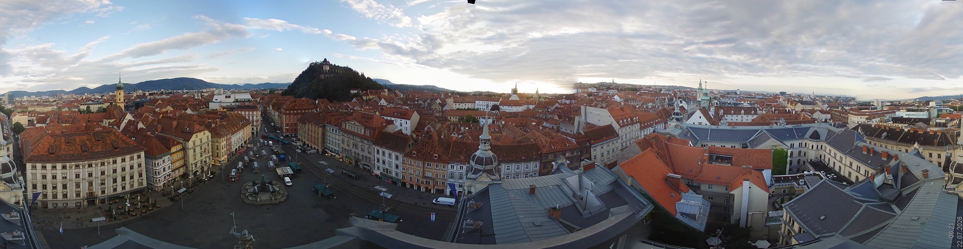 Archiv Foto Webcam Grazer Rathaus