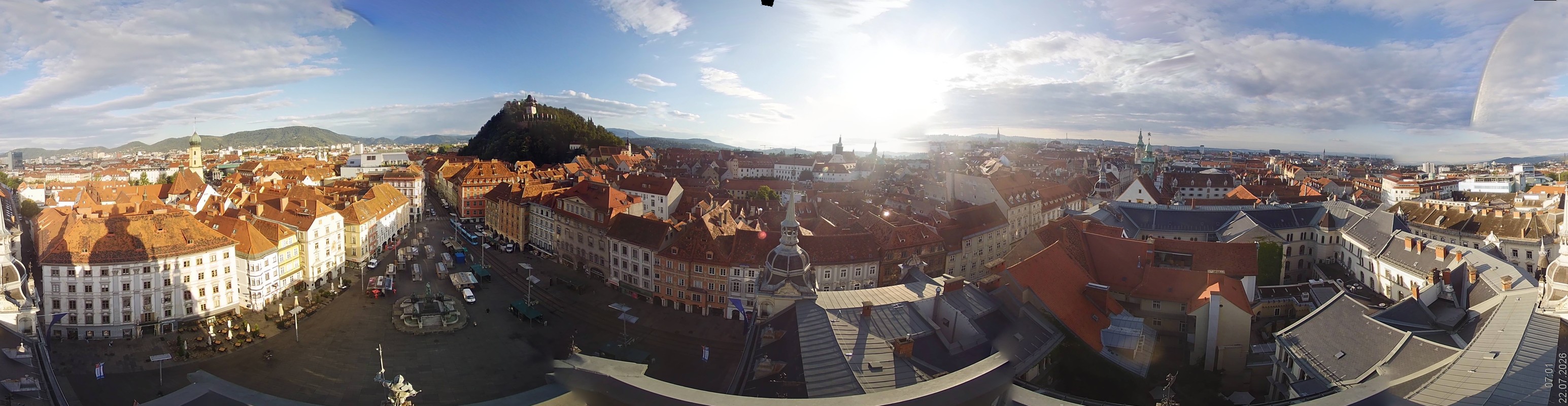 Archiv Foto Webcam Grazer Rathaus