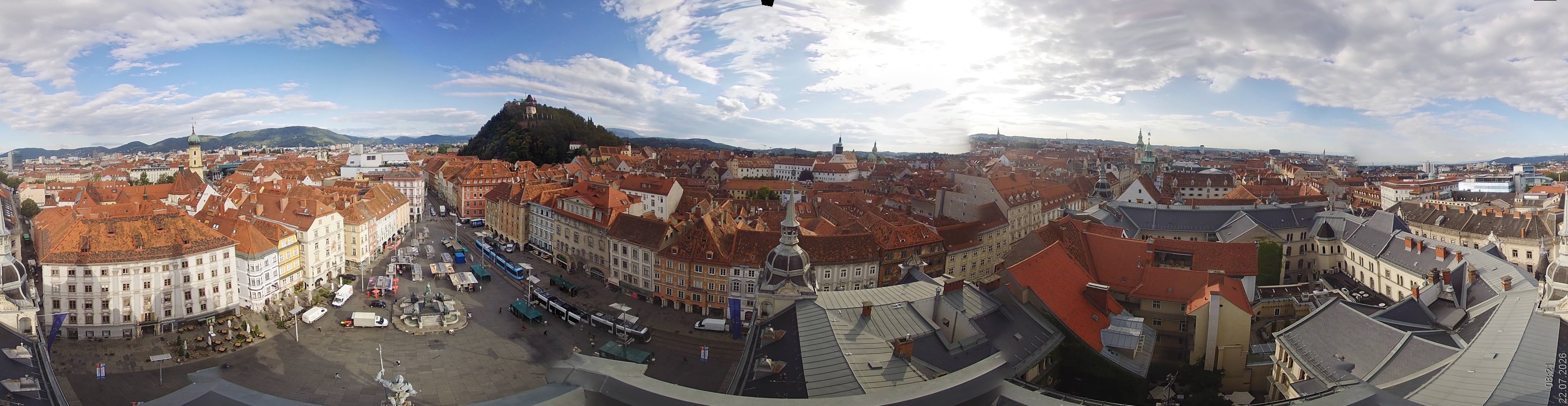 Archiv Foto Webcam Grazer Rathaus