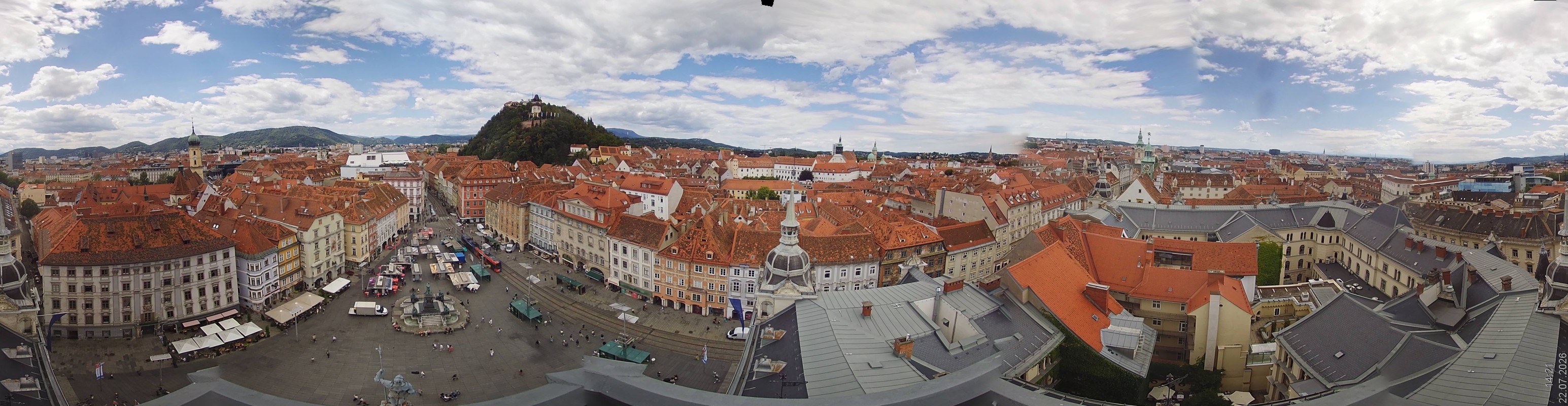 Archiv Foto Webcam Grazer Rathaus