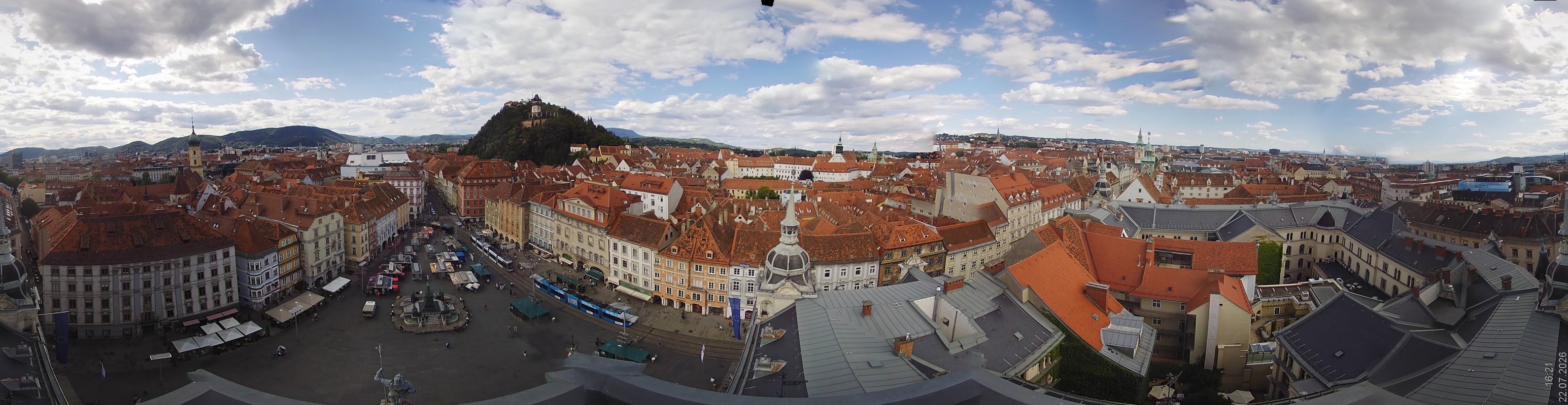 Archiv Foto Webcam Grazer Rathaus