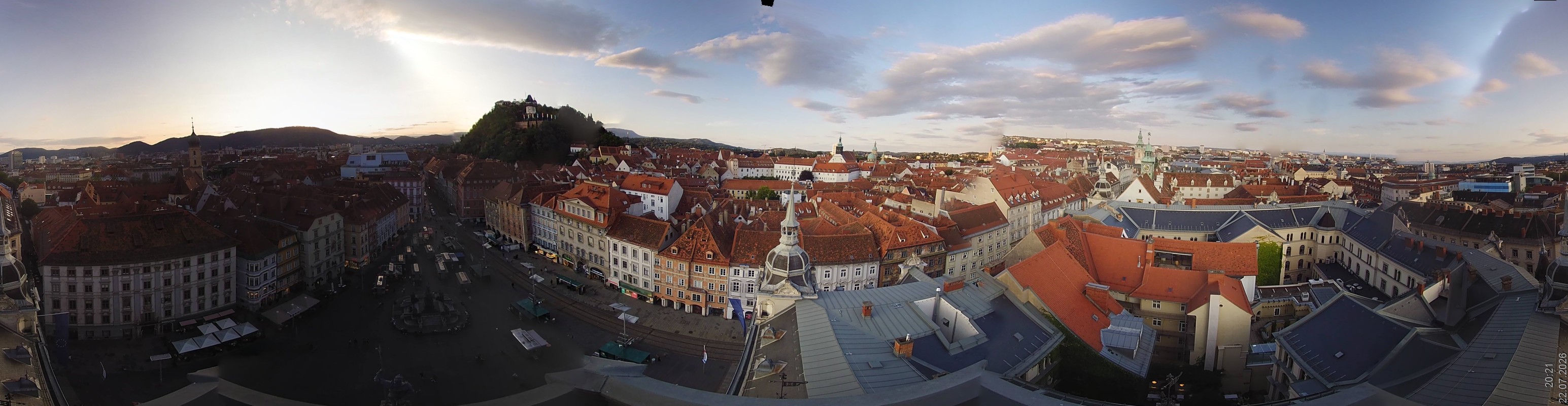 Archiv Foto Webcam Grazer Rathaus
