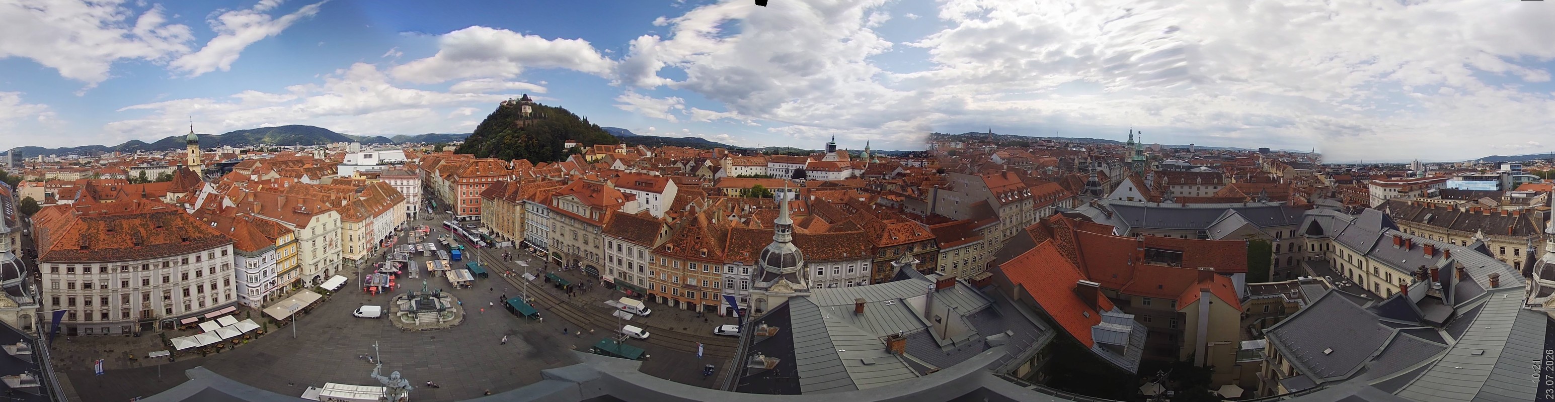 Archiv Foto Webcam Grazer Rathaus