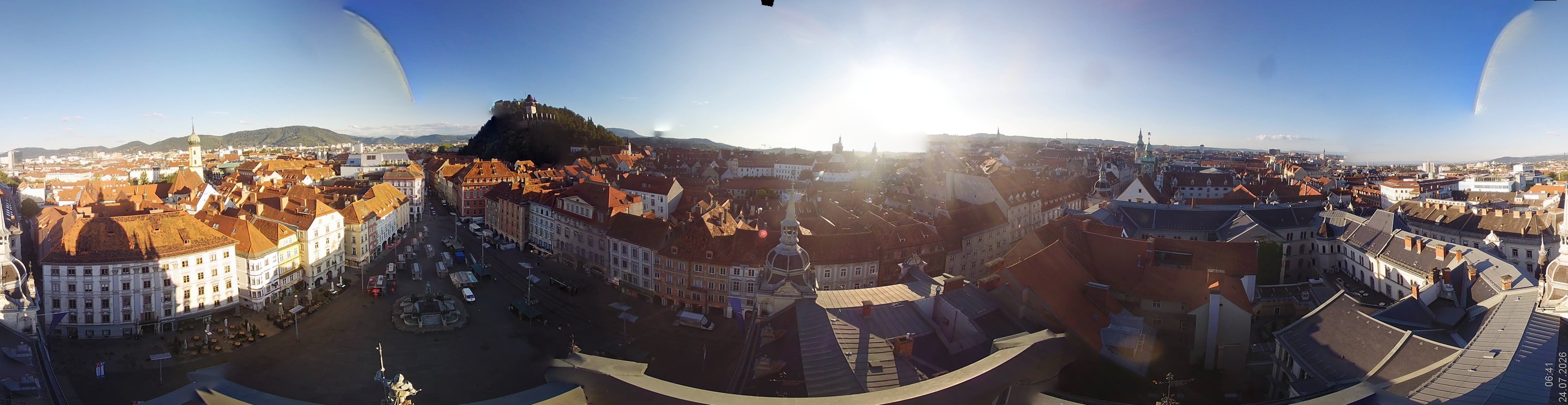 Archiv Foto Webcam Grazer Rathaus