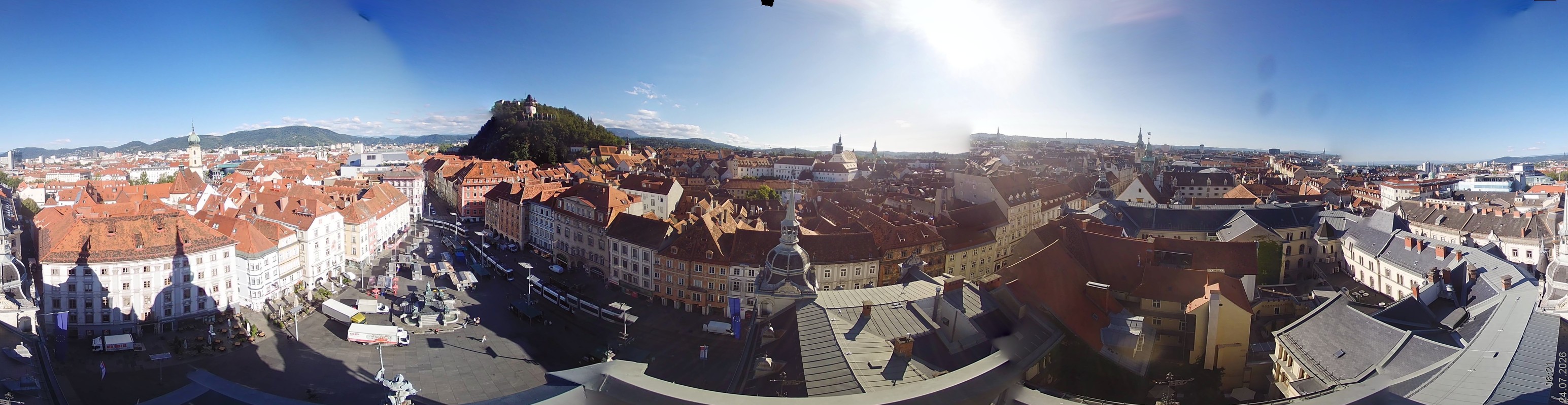 Archiv Foto Webcam Grazer Rathaus