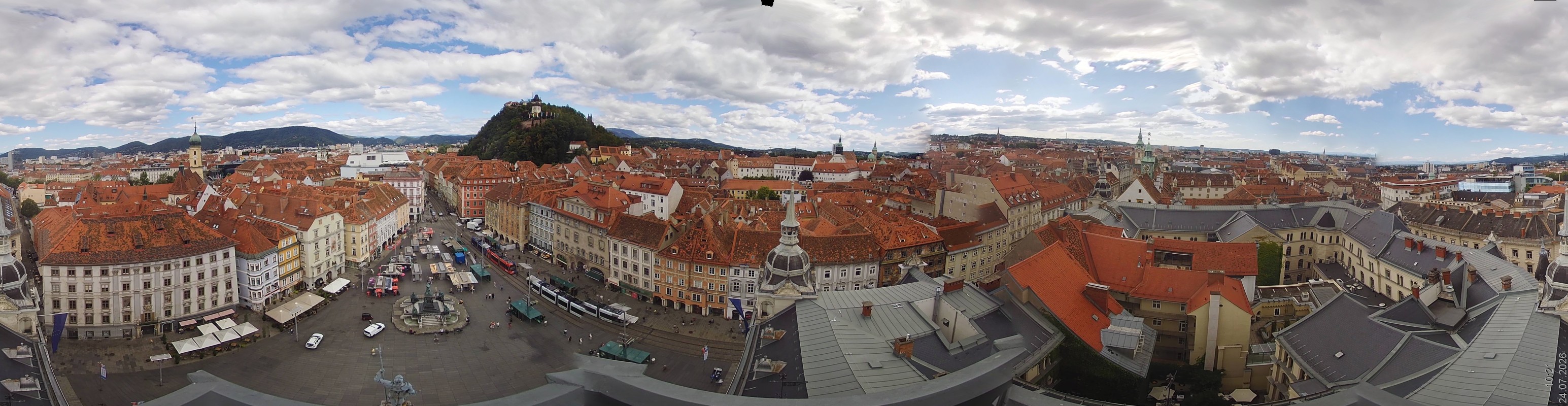 Archiv Foto Webcam Grazer Rathaus