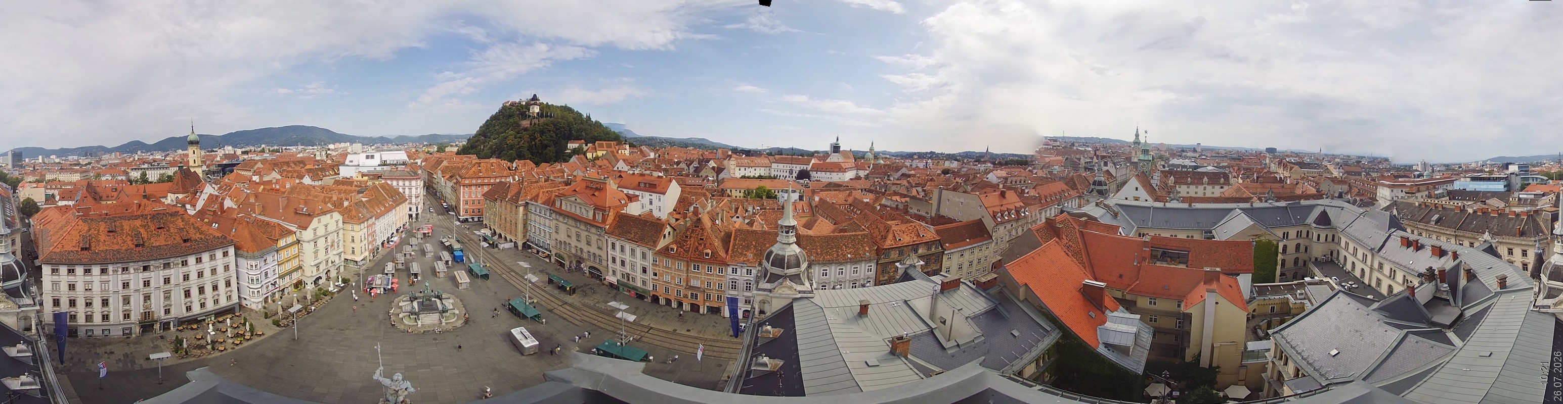 Archiv Foto Webcam Grazer Rathaus