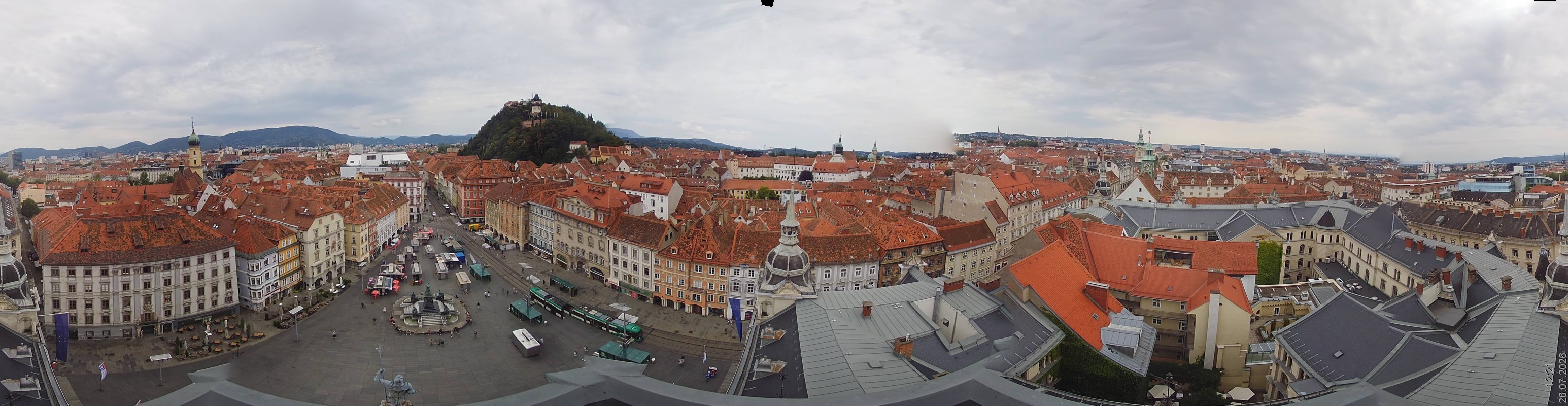 Archiv Foto Webcam Grazer Rathaus