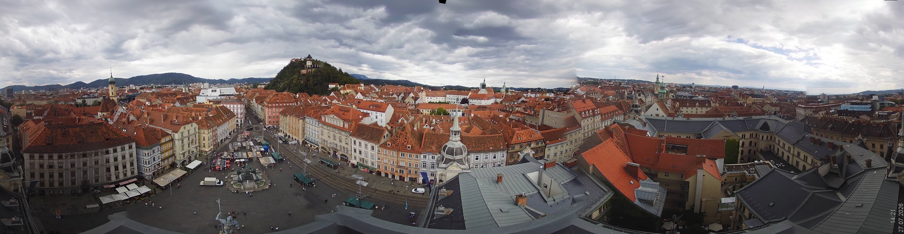 Archiv Foto Webcam Grazer Rathaus