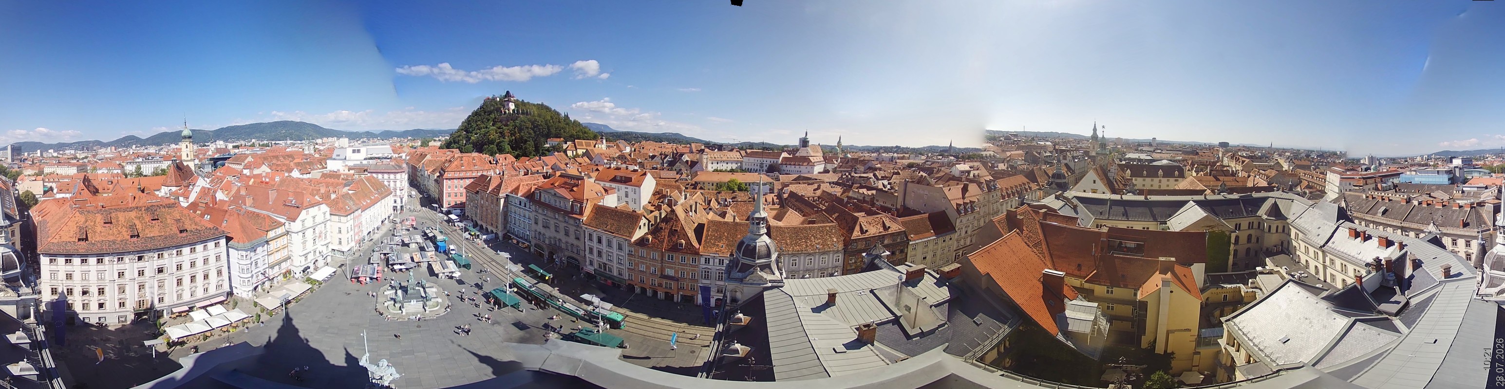 Archiv Foto Webcam Grazer Rathaus