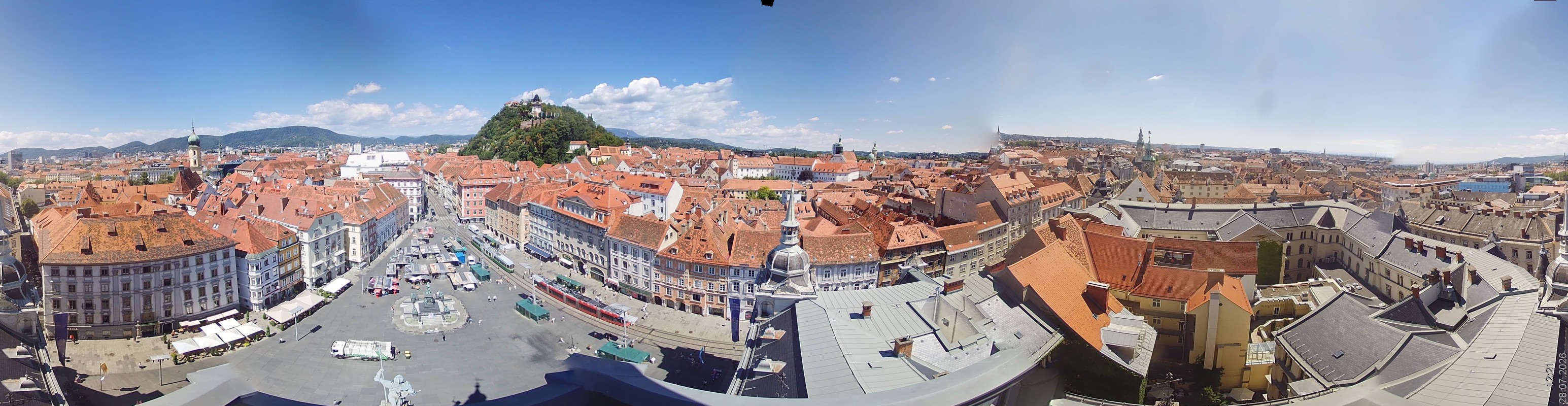 Archiv Foto Webcam Grazer Rathaus