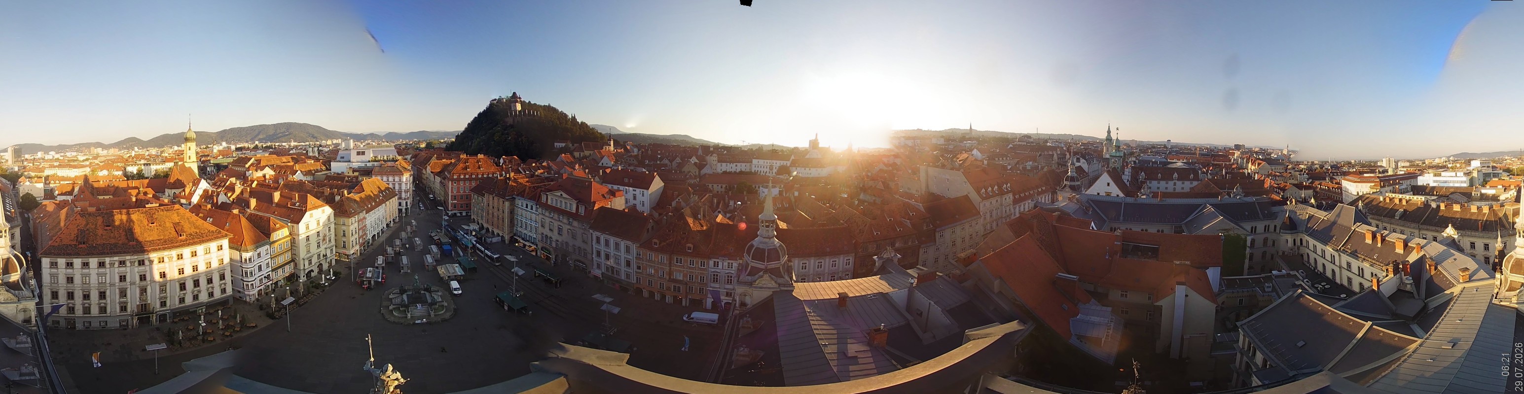 Archiv Foto Webcam Grazer Rathaus