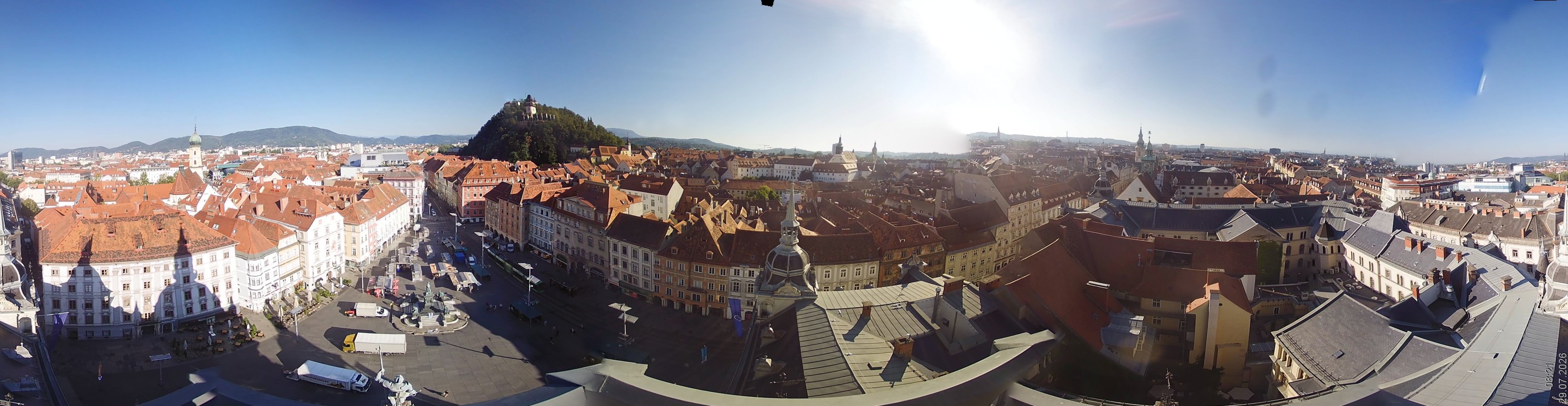 Archiv Foto Webcam Grazer Rathaus