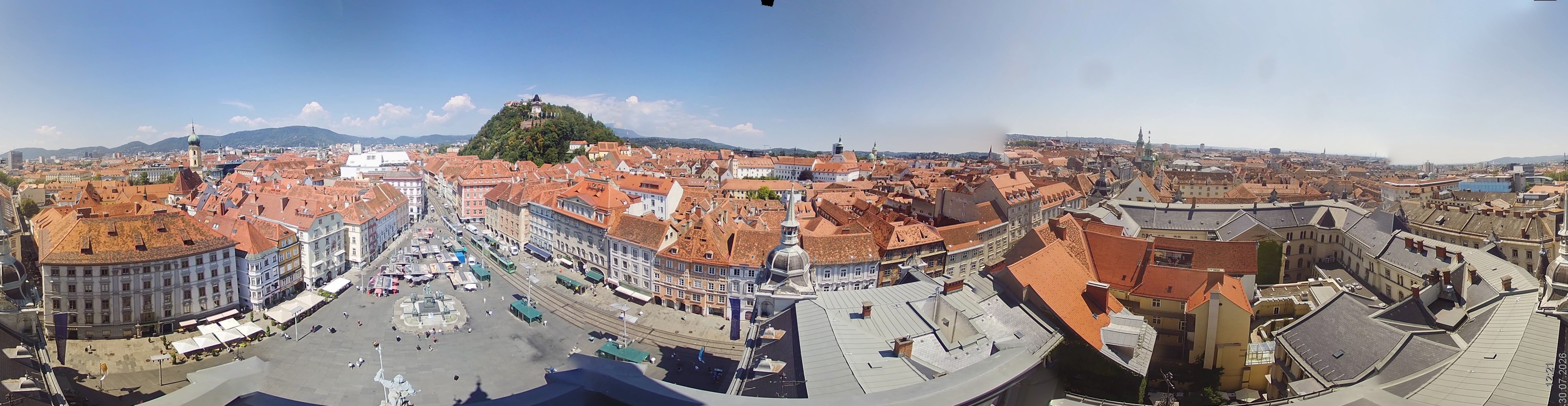 Archiv Foto Webcam Grazer Rathaus