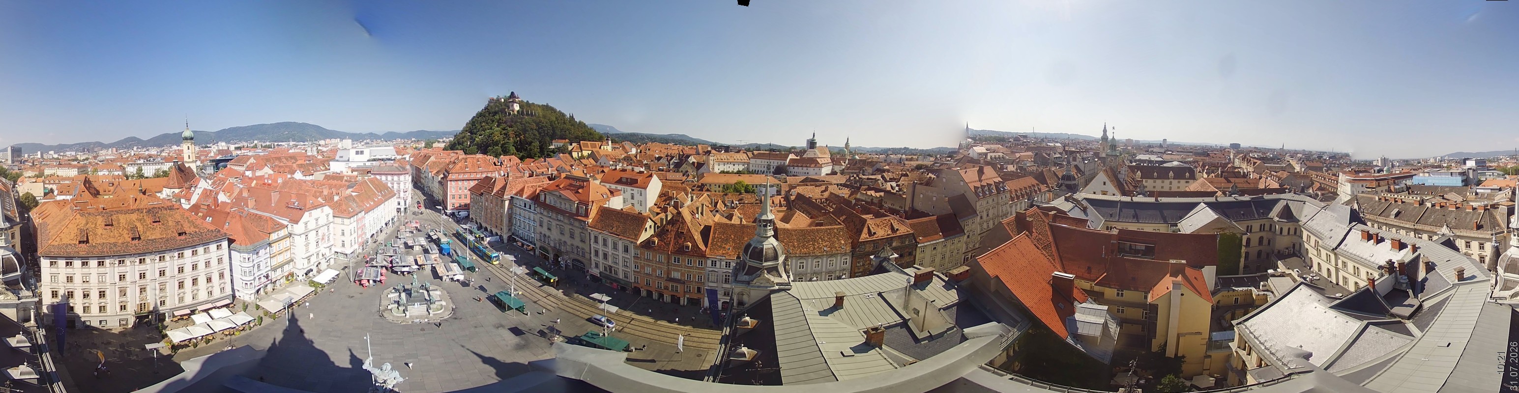 Archiv Foto Webcam Grazer Rathaus
