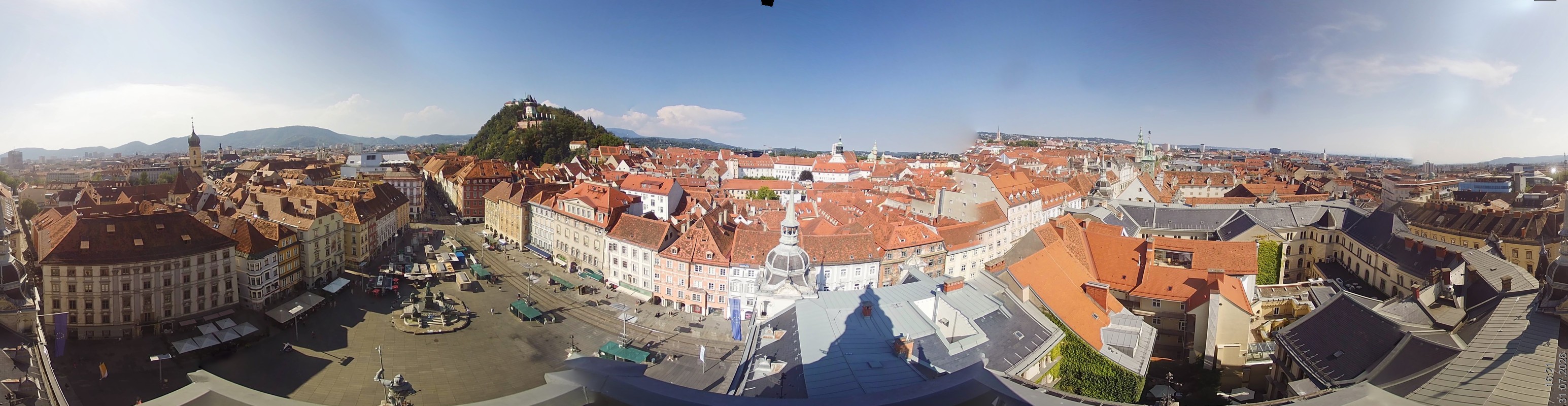 Archiv Foto Webcam Grazer Rathaus