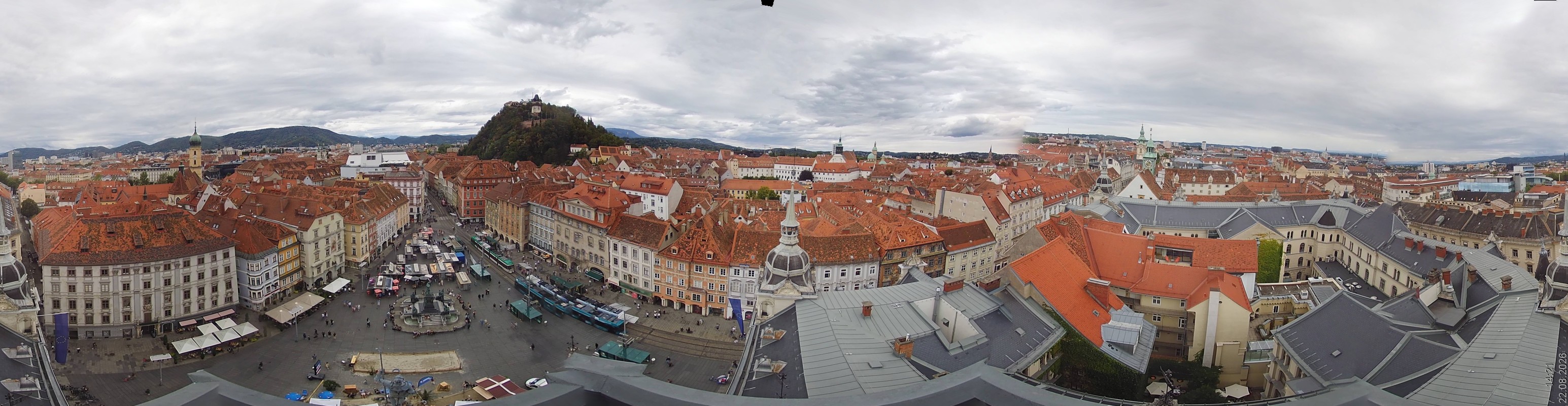 Archiv Foto Webcam Grazer Rathaus