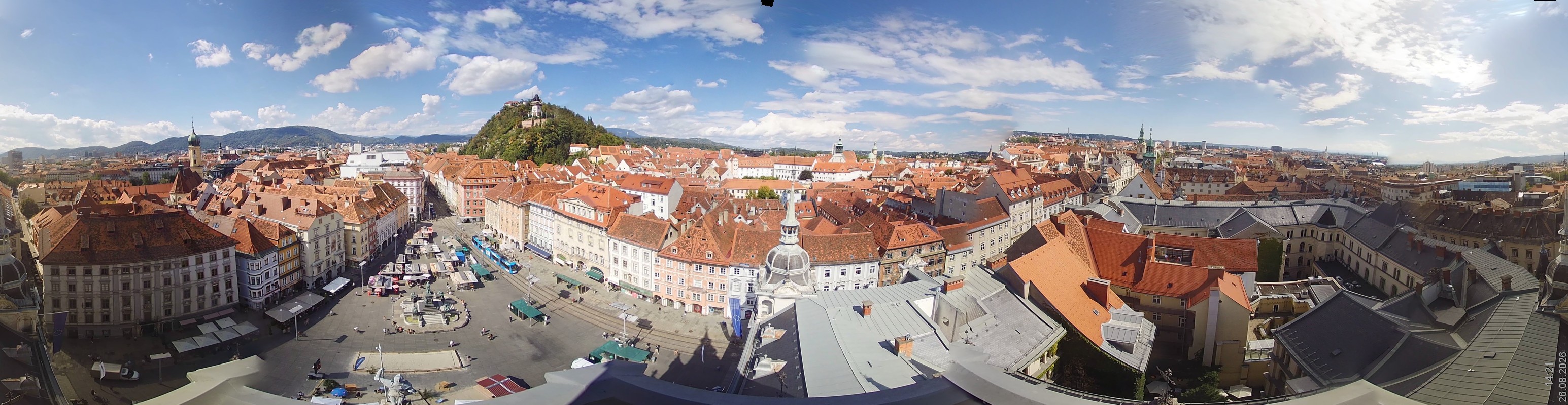 Archiv Foto Webcam Grazer Rathaus