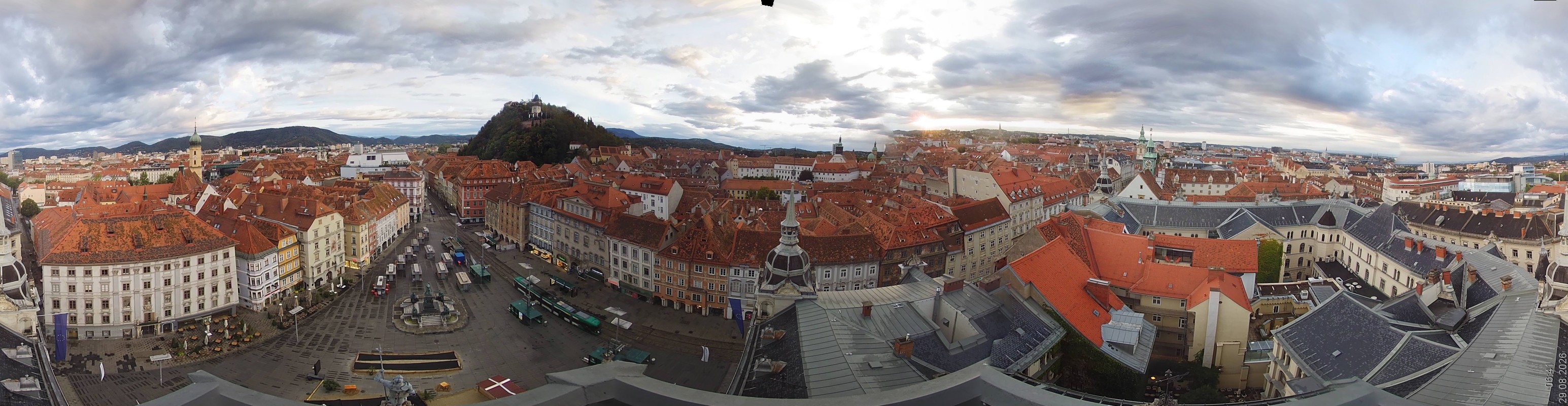 Archiv Foto Webcam Grazer Rathaus