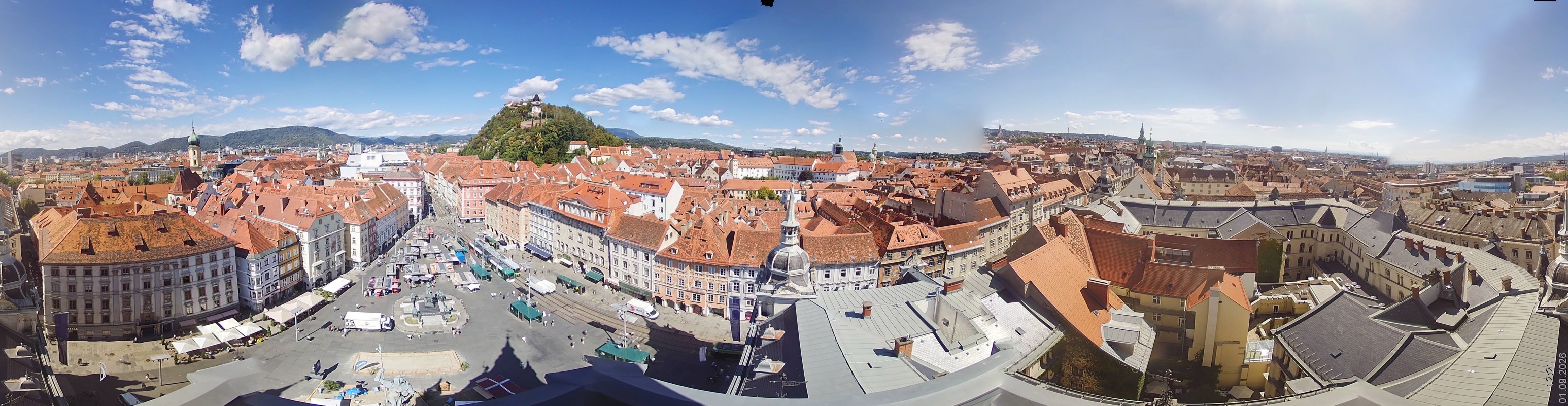 Archiv Foto Webcam Grazer Rathaus