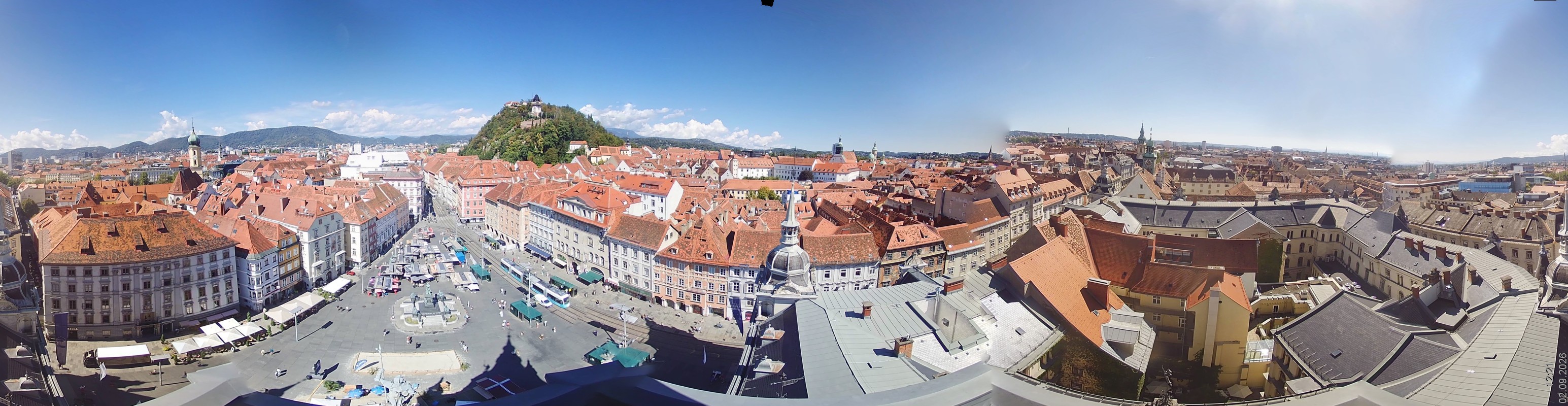 Archiv Foto Webcam Grazer Rathaus
