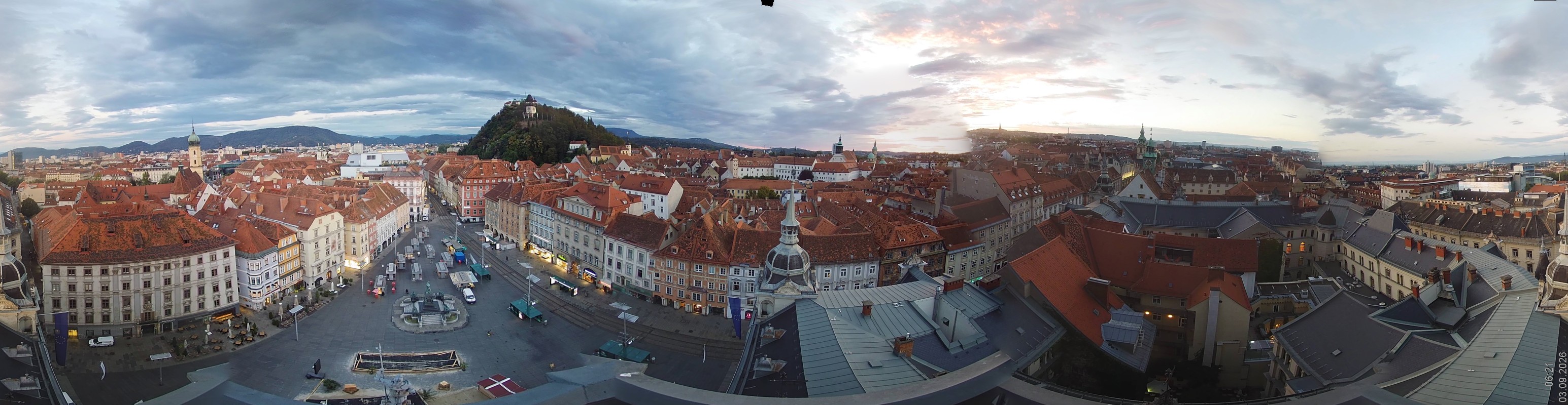 Archiv Foto Webcam Grazer Rathaus