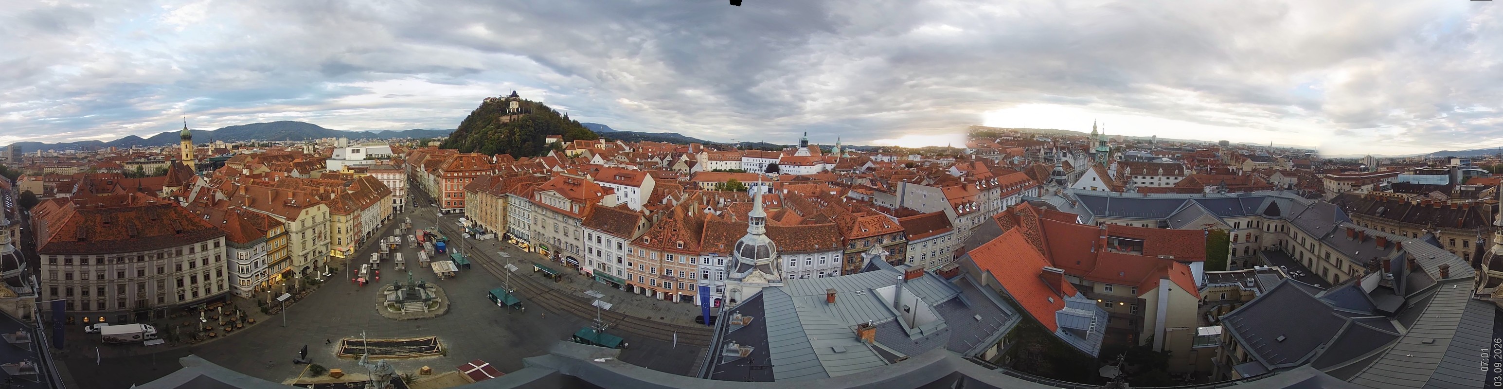 Archiv Foto Webcam Grazer Rathaus