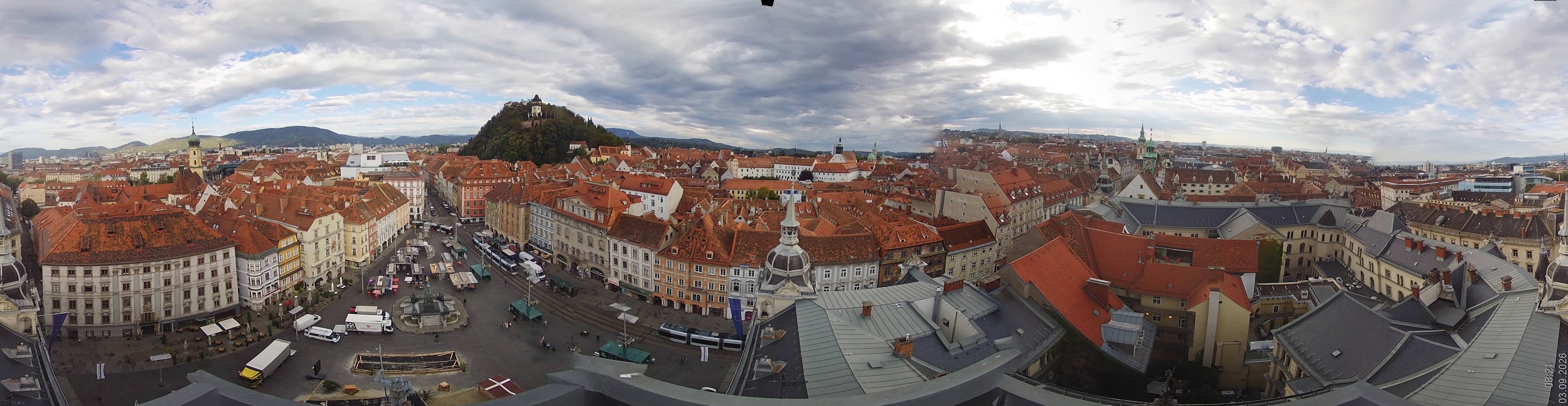 Archiv Foto Webcam Grazer Rathaus