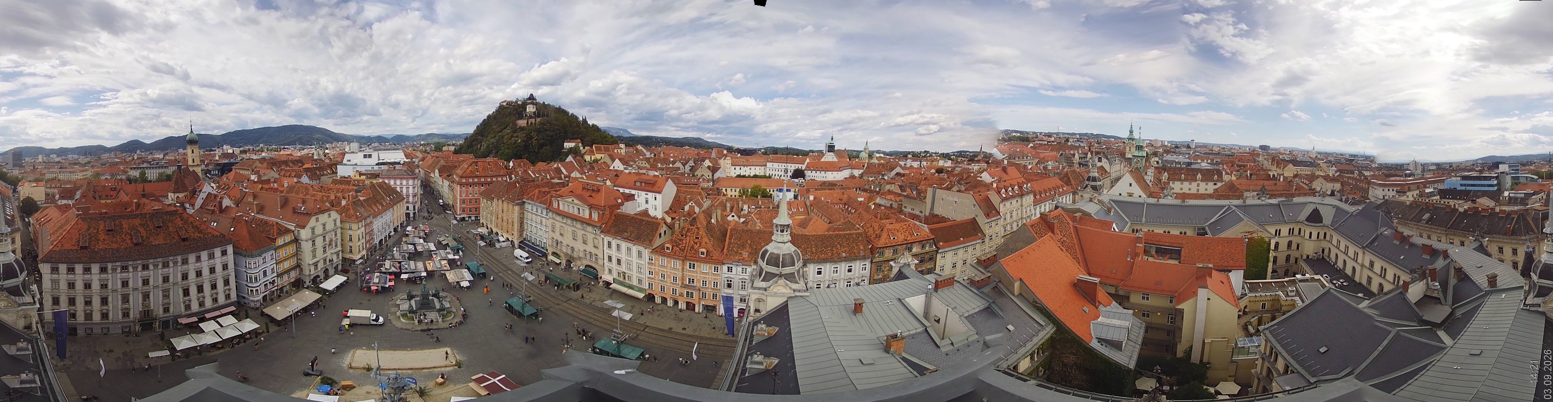 Archiv Foto Webcam Grazer Rathaus