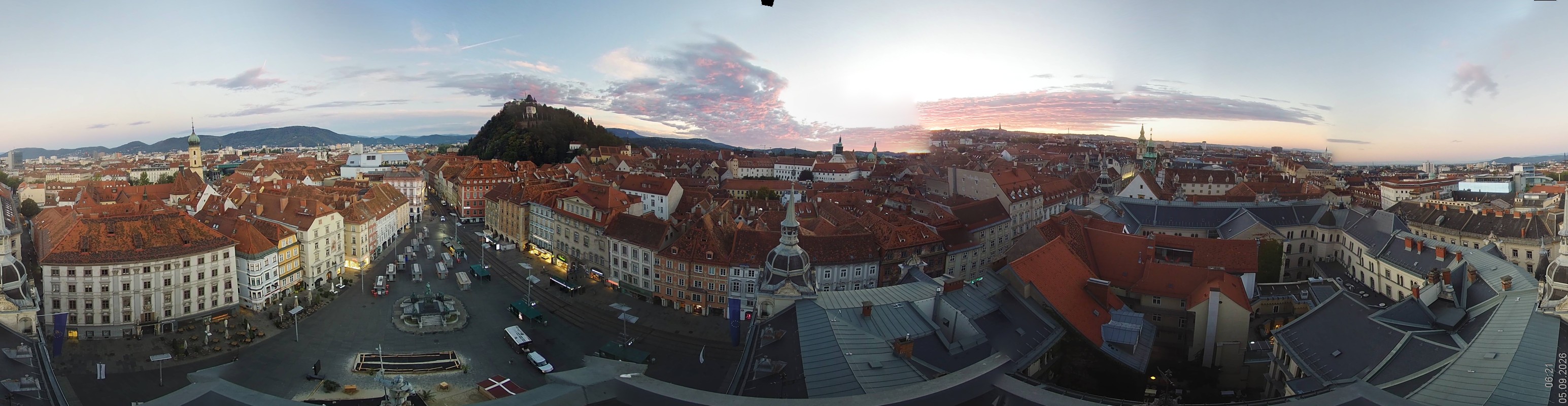 Archiv Foto Webcam Grazer Rathaus