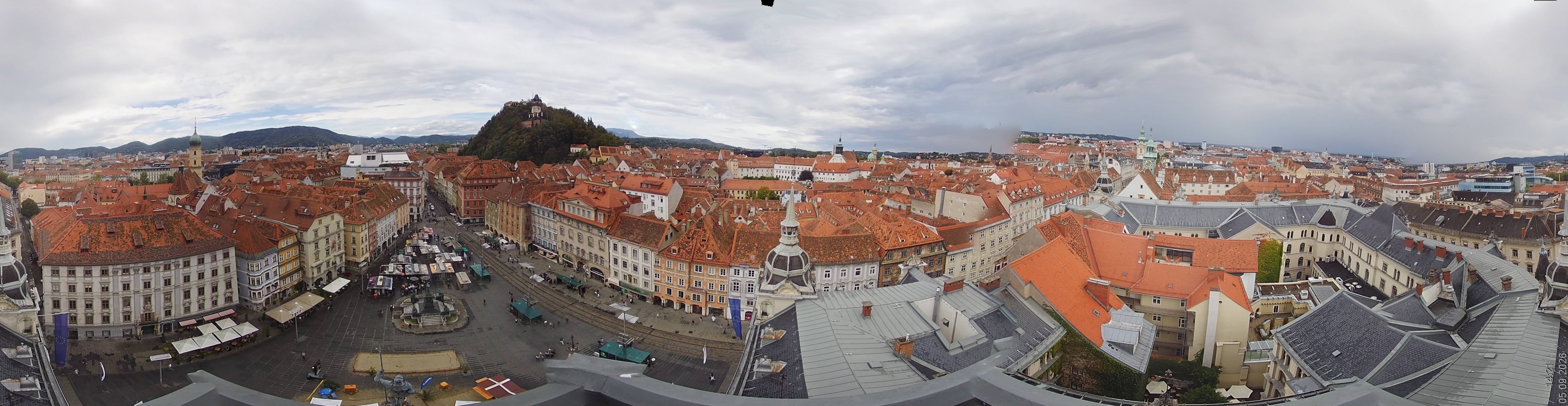 Archiv Foto Webcam Grazer Rathaus