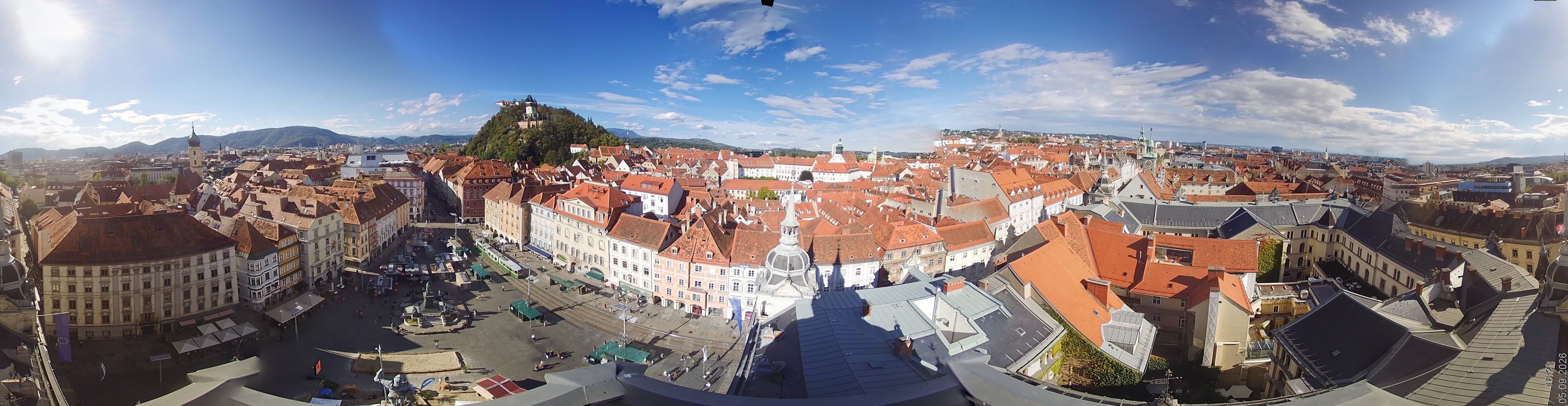 Archiv Foto Webcam Grazer Rathaus
