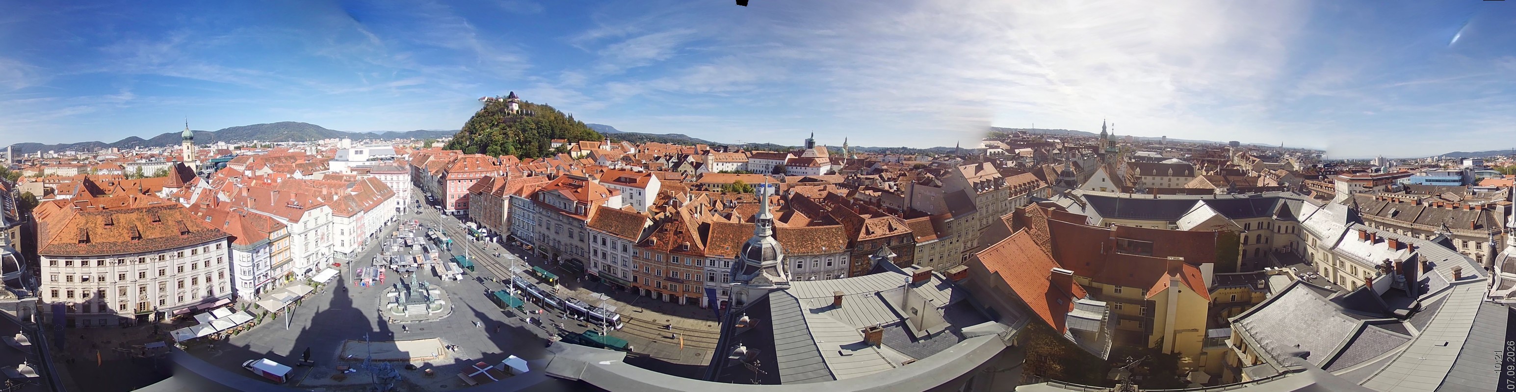 Archiv Foto Webcam Grazer Rathaus