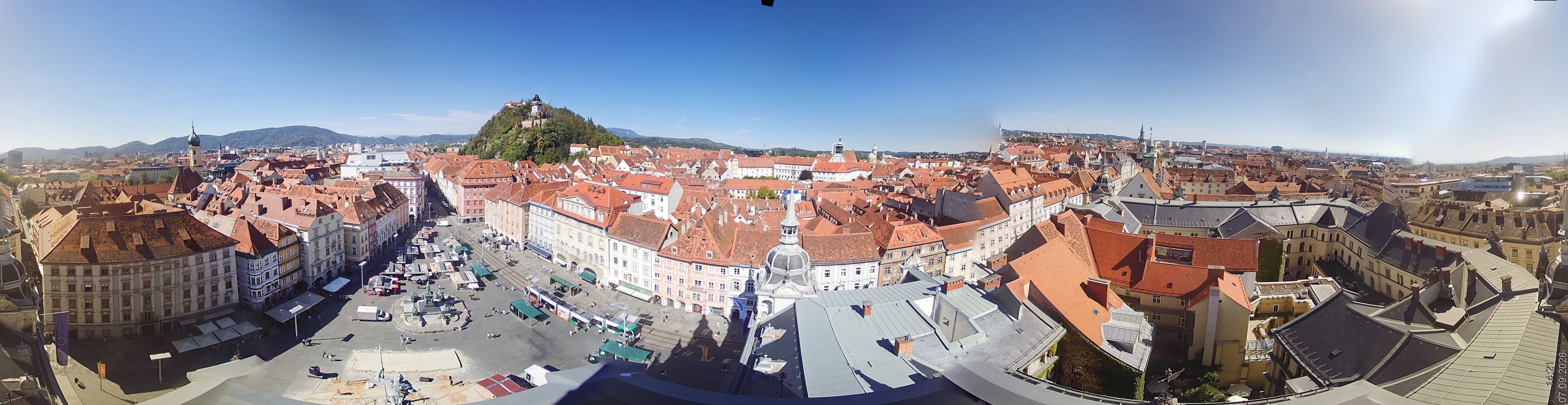 Archiv Foto Webcam Grazer Rathaus