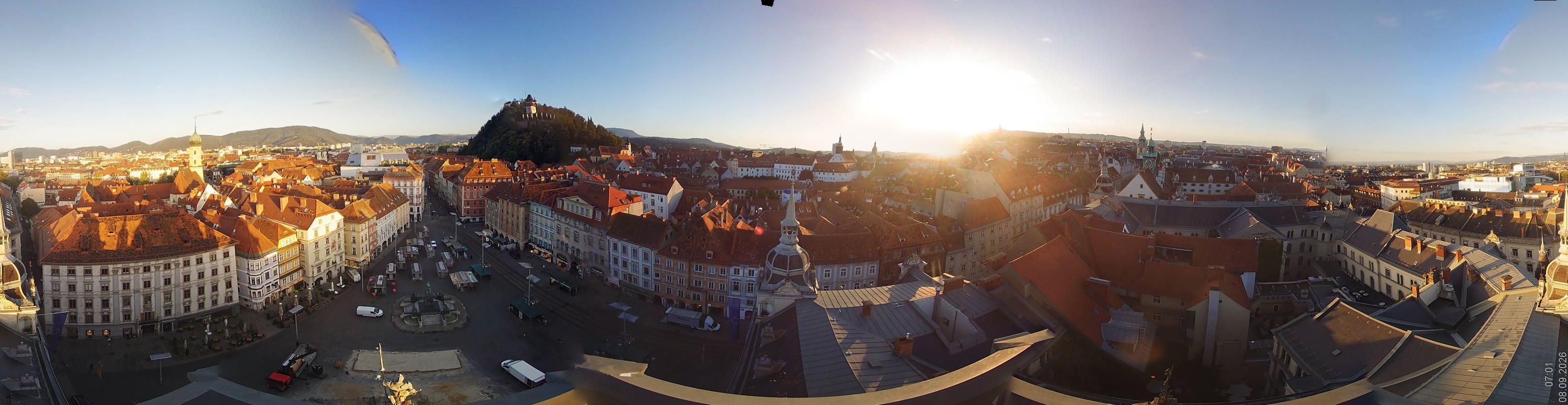 Archiv Foto Webcam Grazer Rathaus